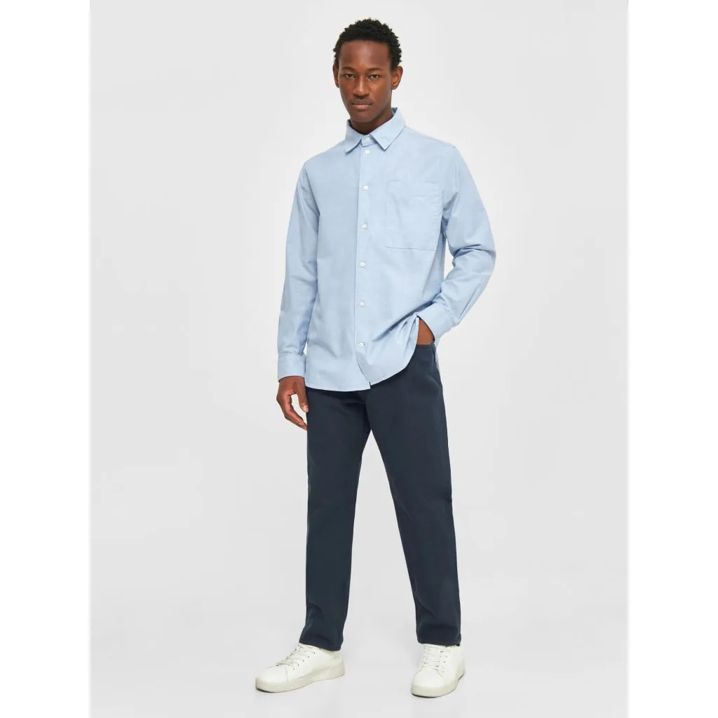 TIM tapered fit twill 5-pocket pants in navy