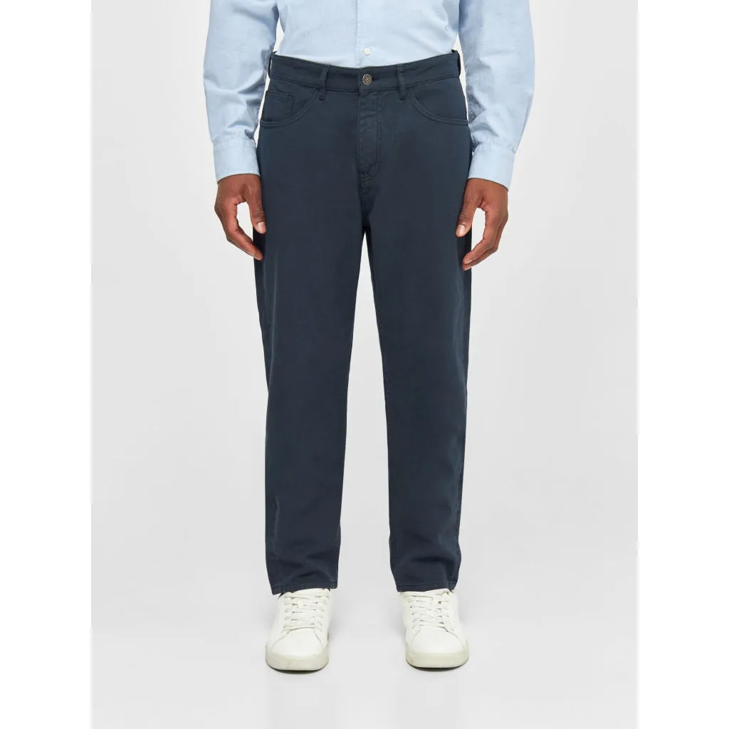 TIM tapered fit twill 5-pocket pants in navy