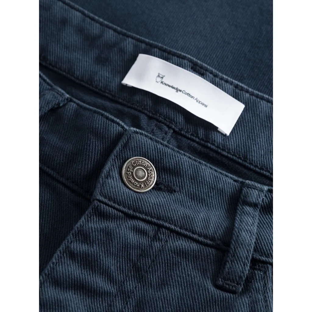TIM tapered fit twill 5-pocket pants in navy
