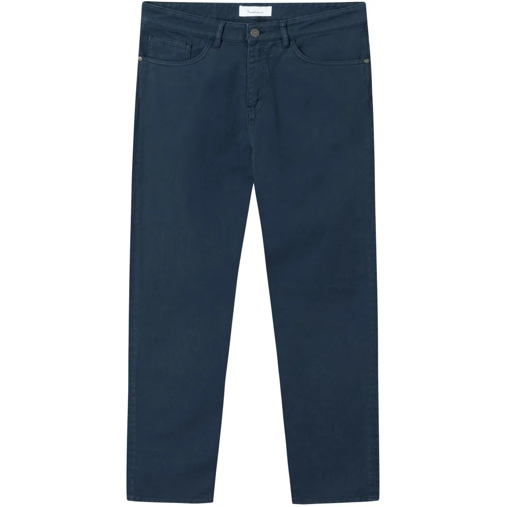 TIM tapered fit twill 5-pocket pants in navy