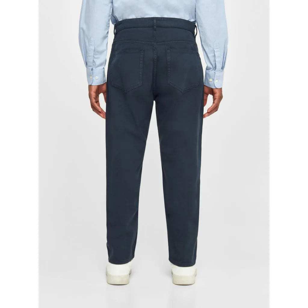 TIM tapered fit twill 5-pocket pants in navy