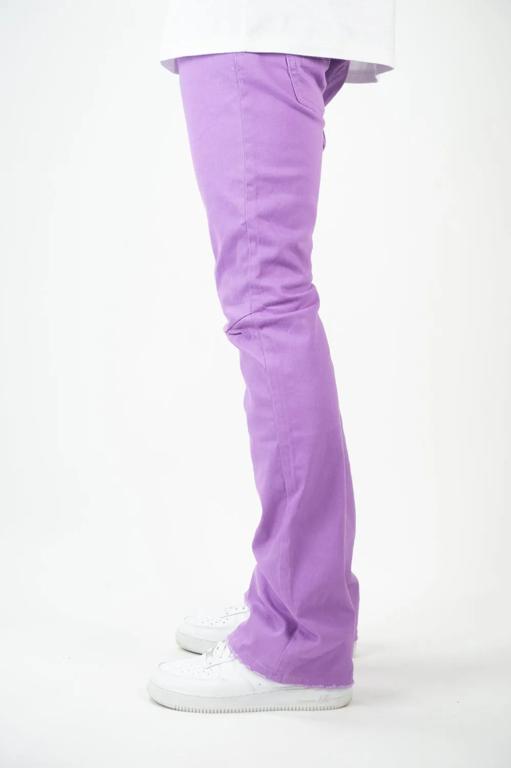 Twill Stacked Pants - Lavender