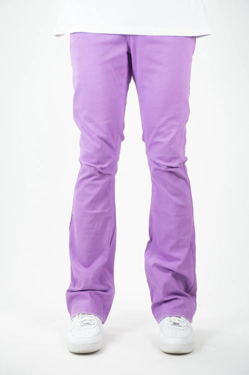 Twill Stacked Pants - Lavender