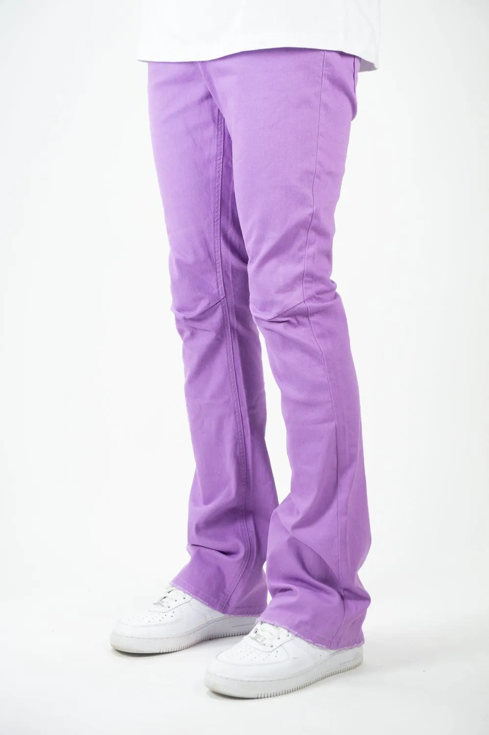 Twill Stacked Pants - Lavender