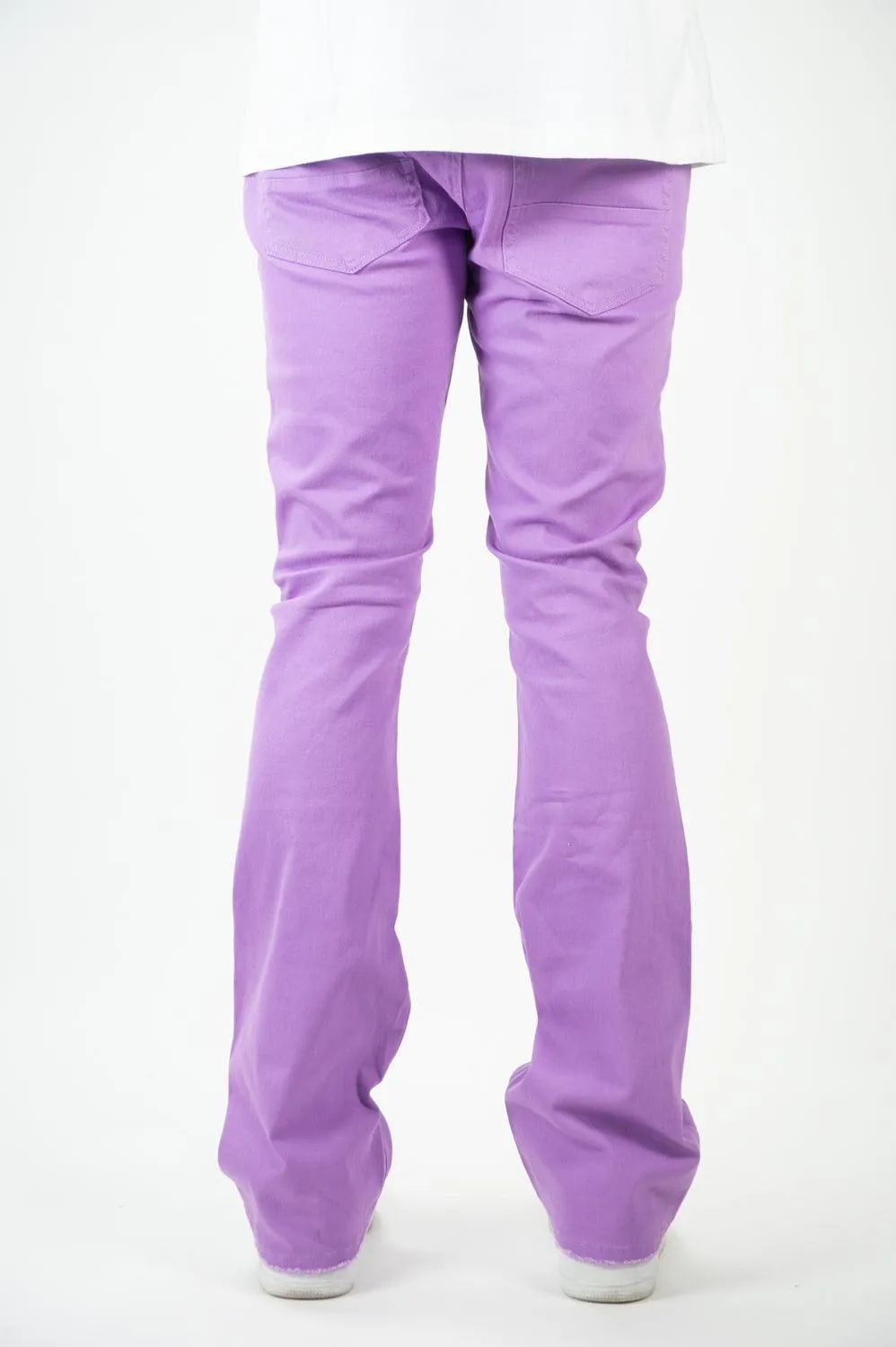 Twill Stacked Pants - Lavender