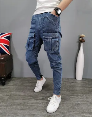 UrbanEdge Premium Slim-Fit Denim Cargo Hosen