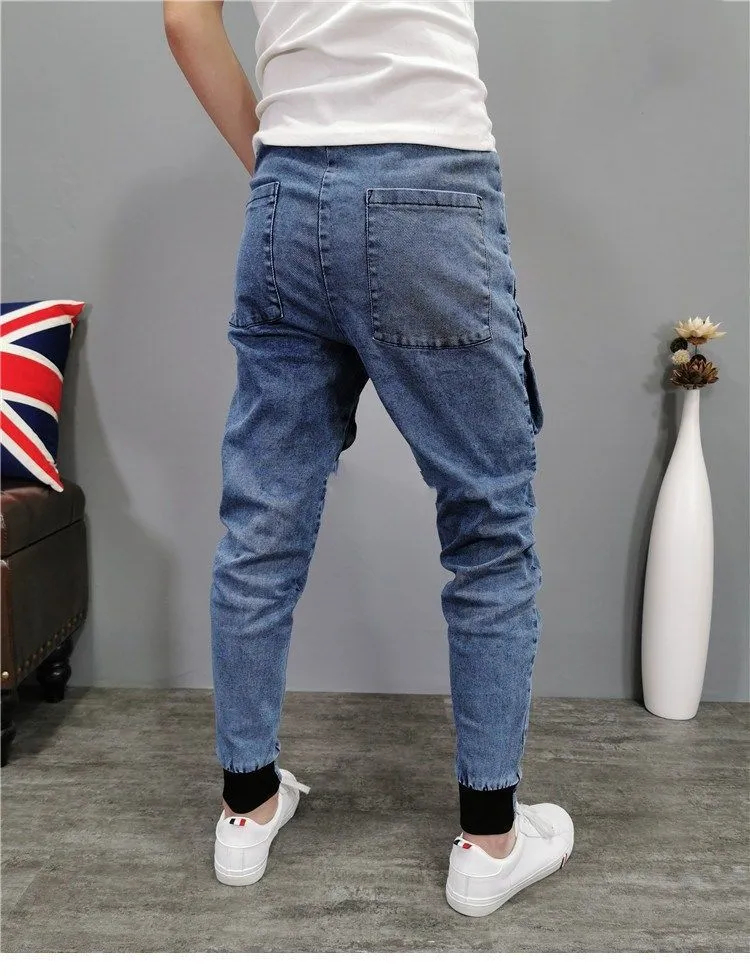 UrbanEdge Premium Slim-Fit Denim Cargo Hosen