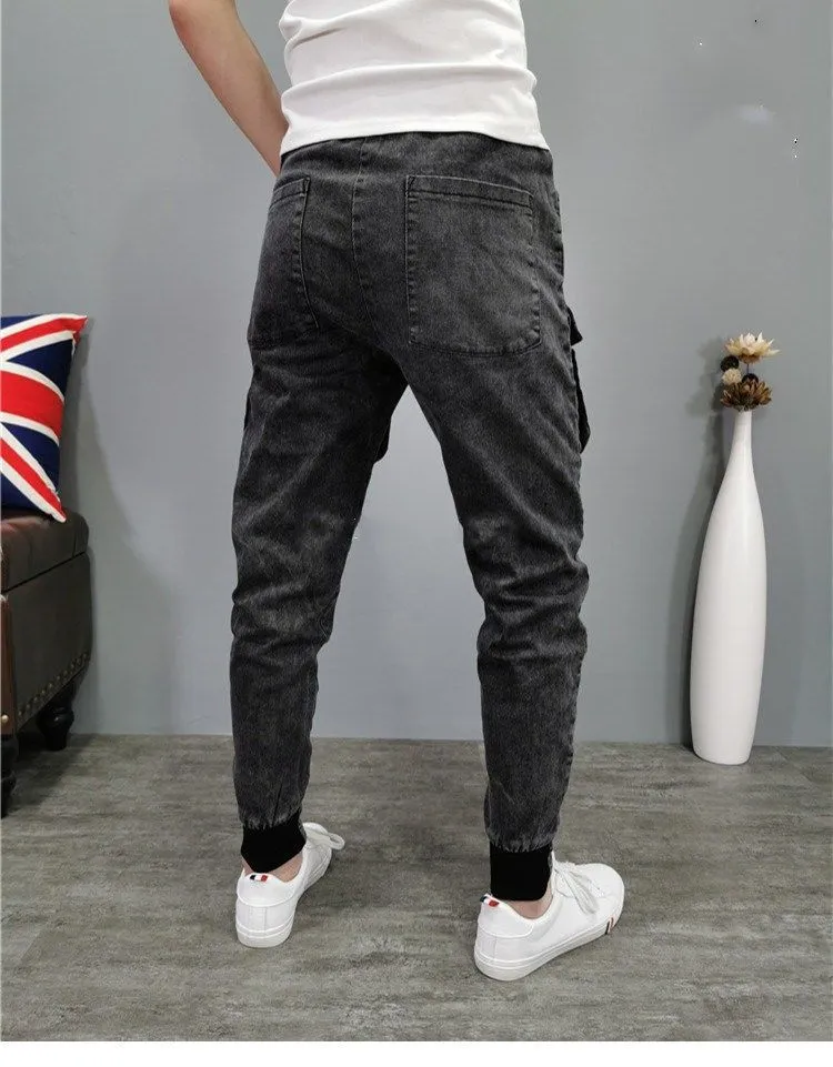 UrbanEdge Premium Slim-Fit Denim Cargo Hosen