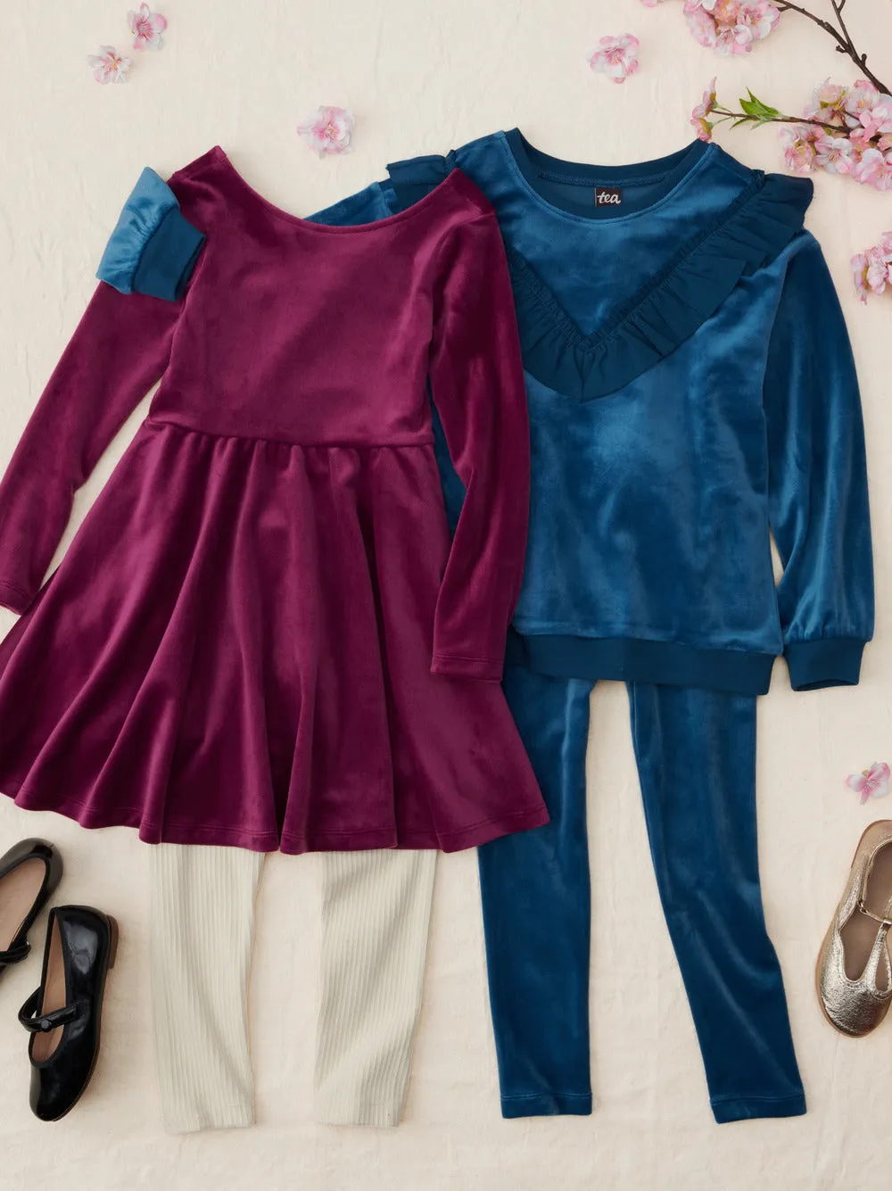 Velour Baby Leggings in Ink