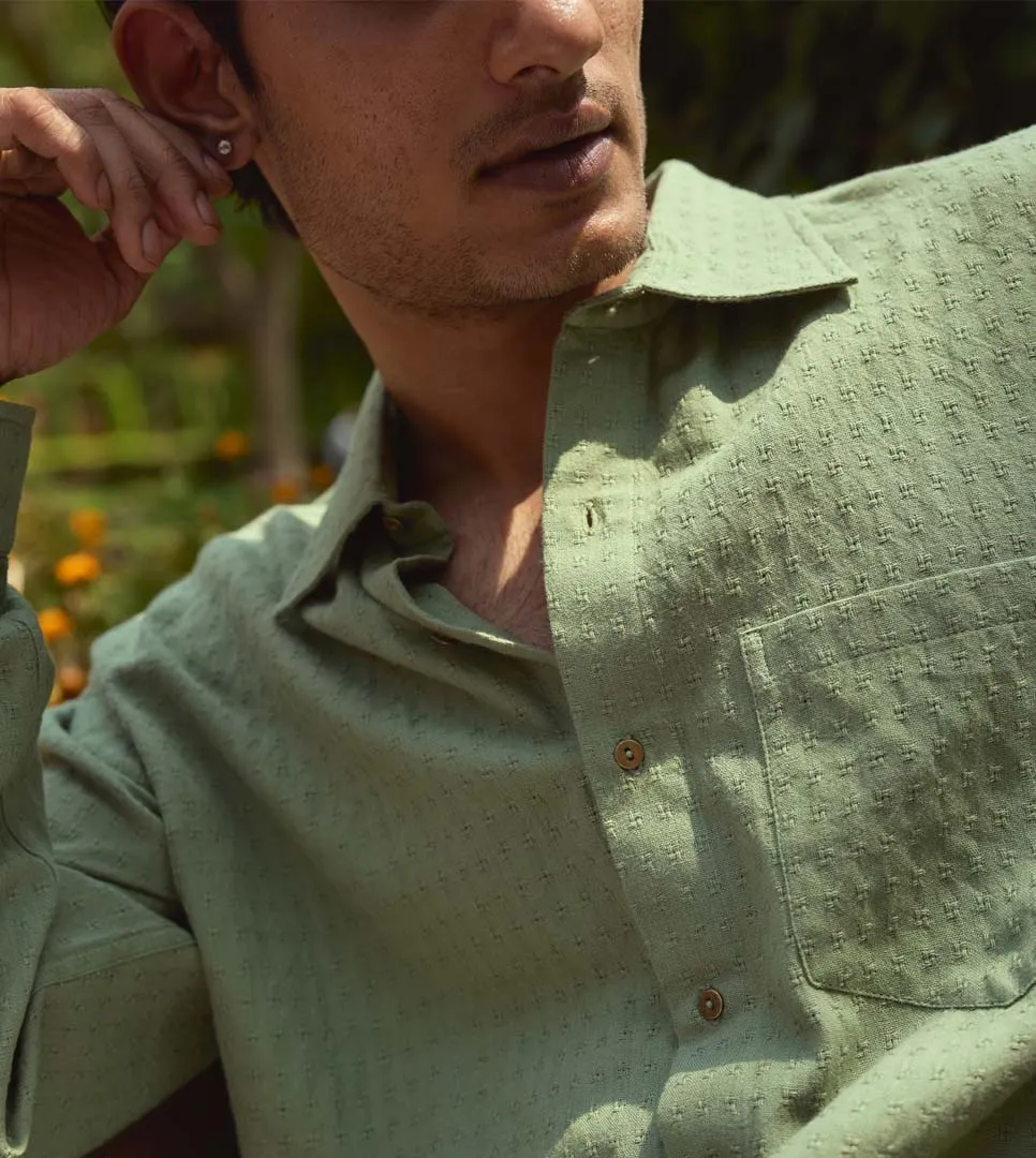VESPER MEN'S FULL SLEEVE SHIRT - DITSY CHECK