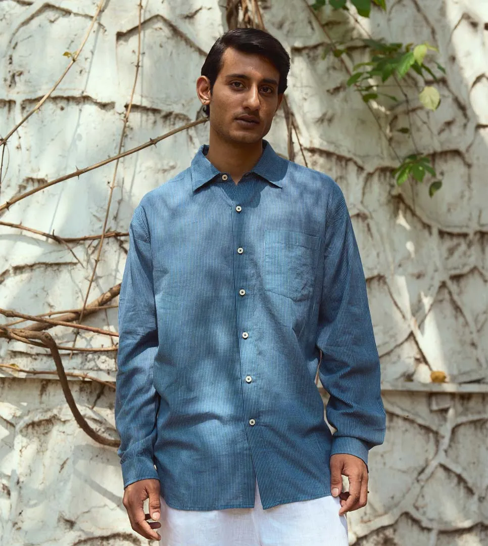 VESPER MEN'S FULL SLEEVE SHIRT - PINSTRIPES