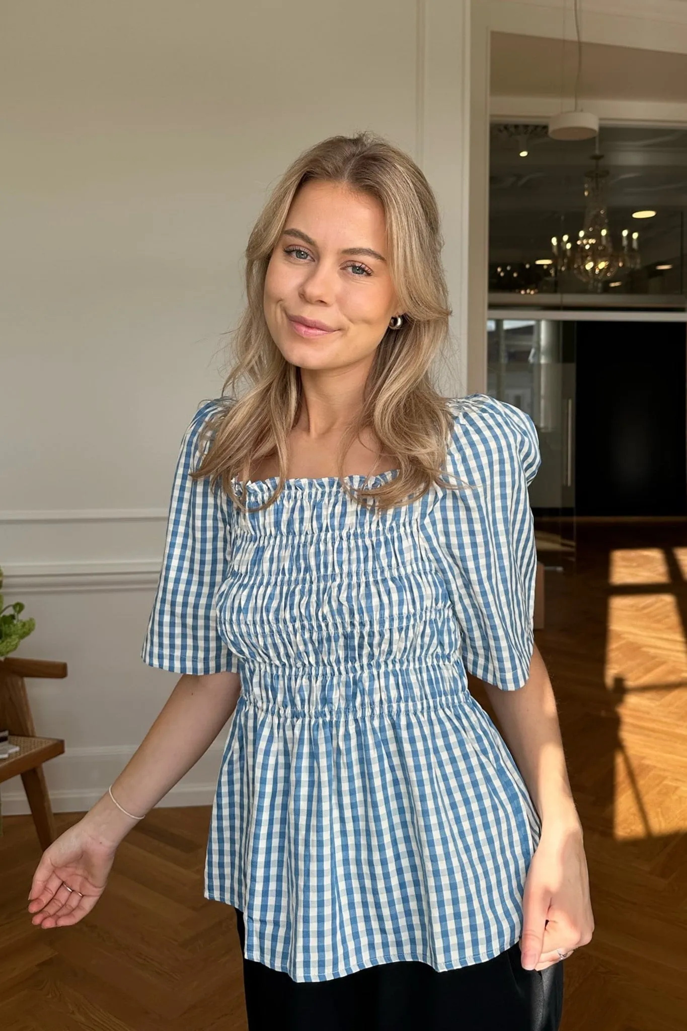 VIBea Smock Top - Blå