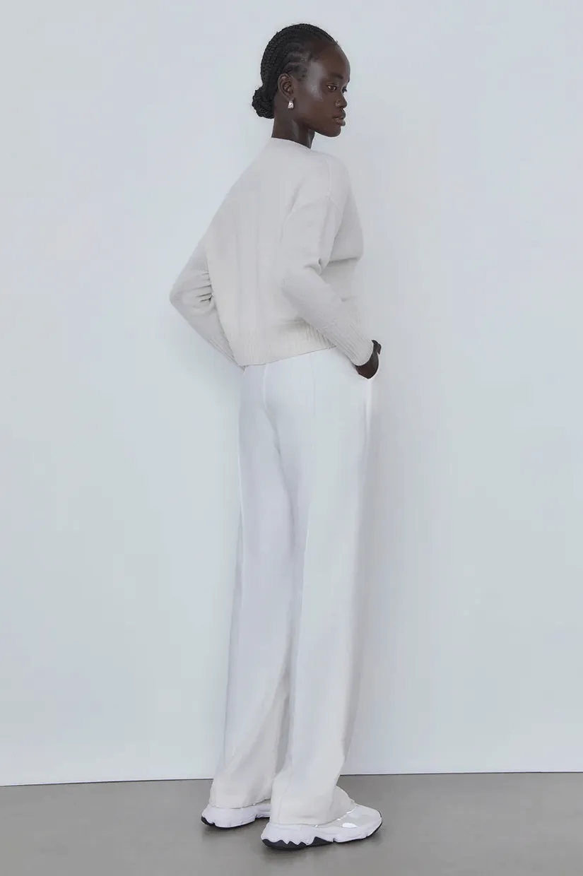 Viktoria & Woods Hart Merino Cardigan - Ivory Marl