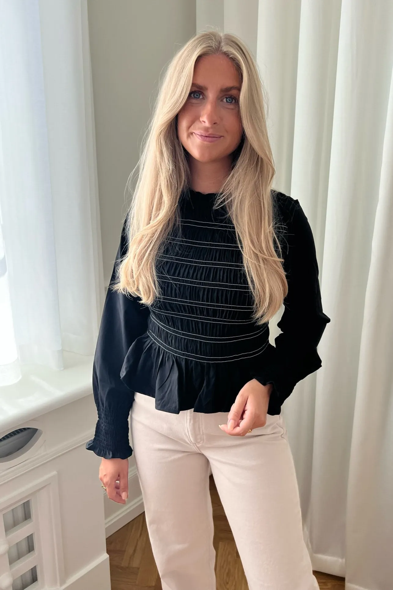 VILevie Smock Bluse - Sort