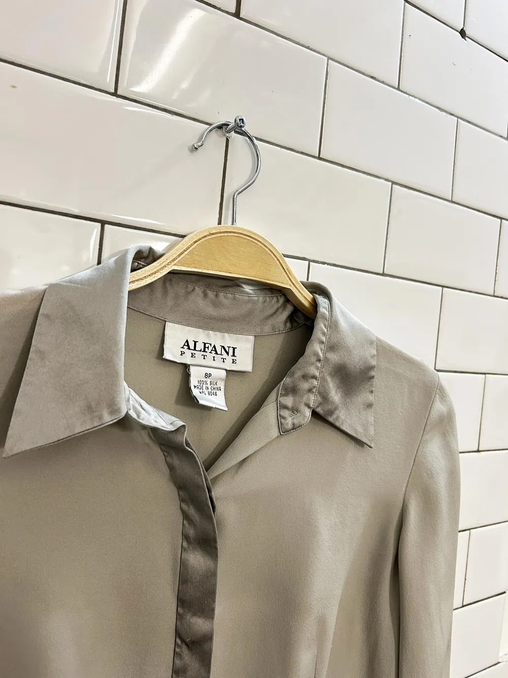 vintage 00s alfani silk shirt