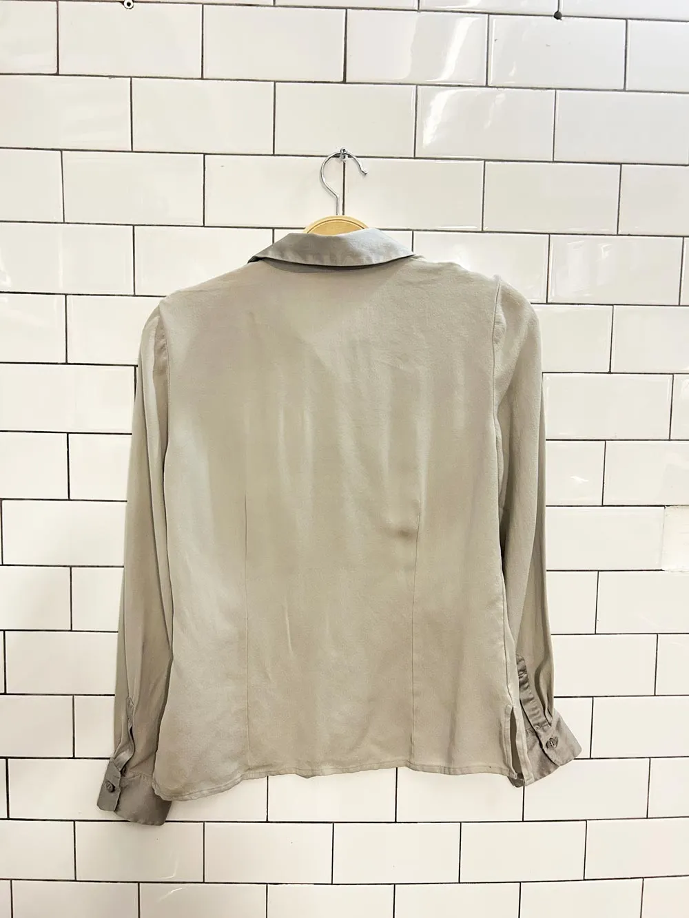vintage 00s alfani silk shirt