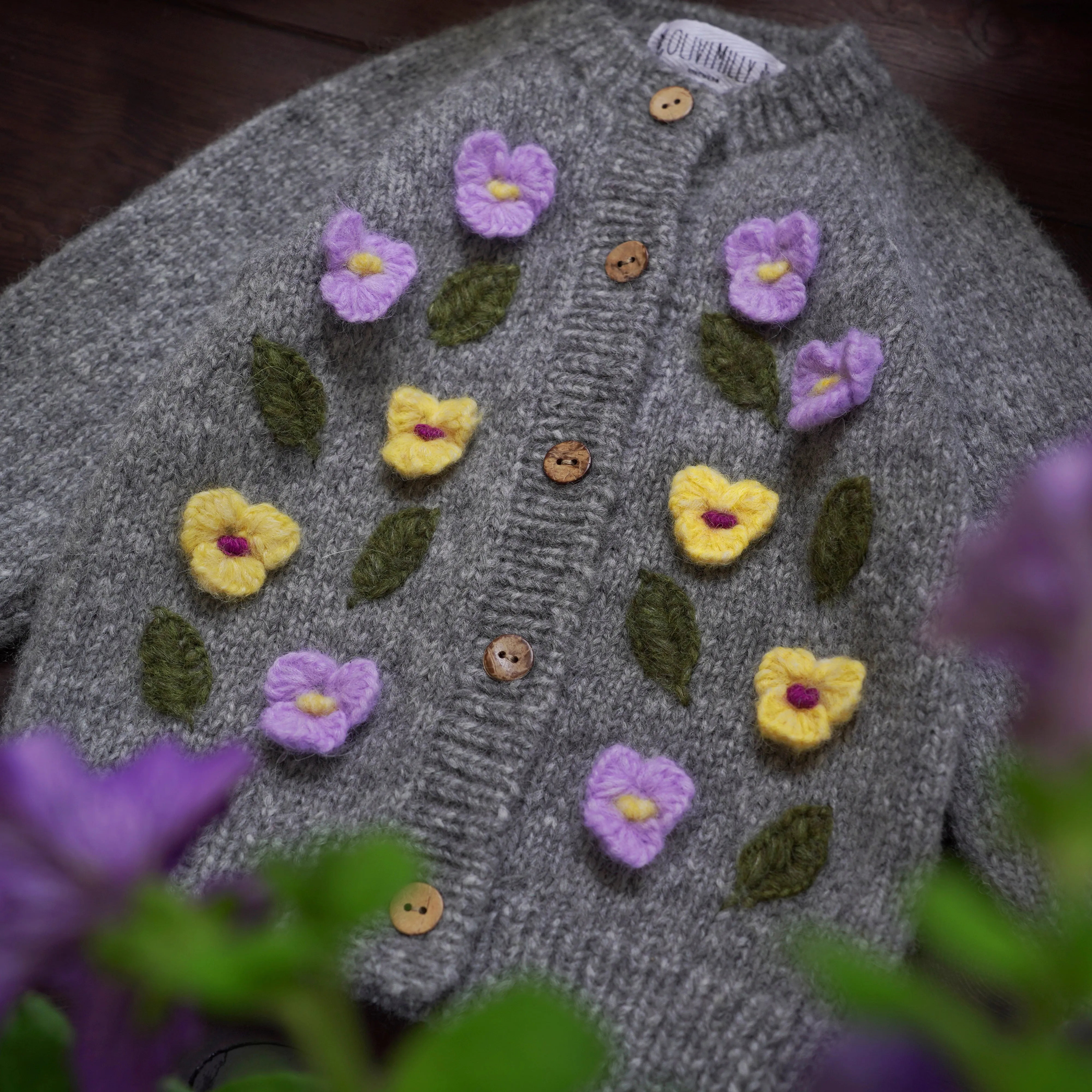 Violets cardigan | Dark Grey