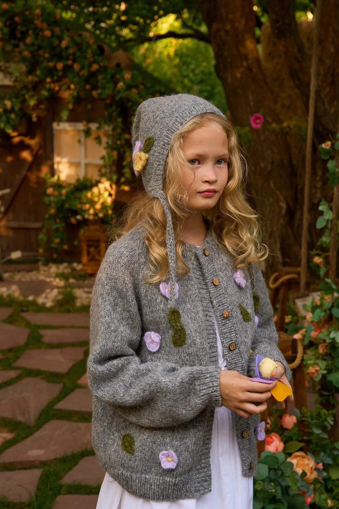 Violets cardigan | Dark Grey