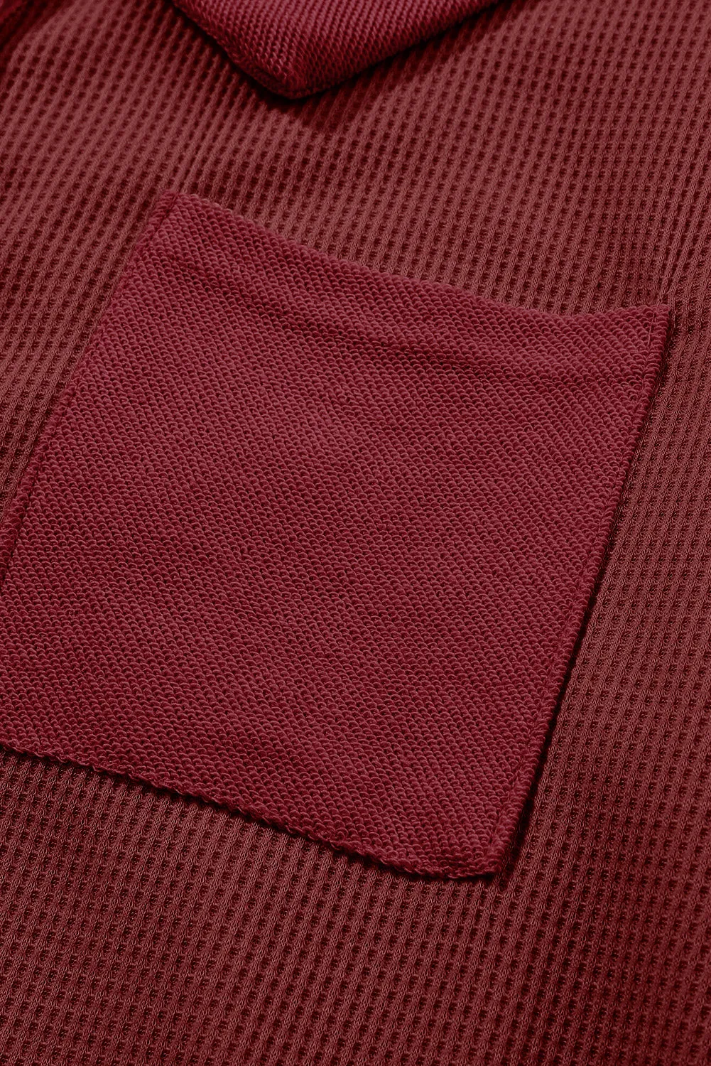 Waffle Knit Long Sleeve Top