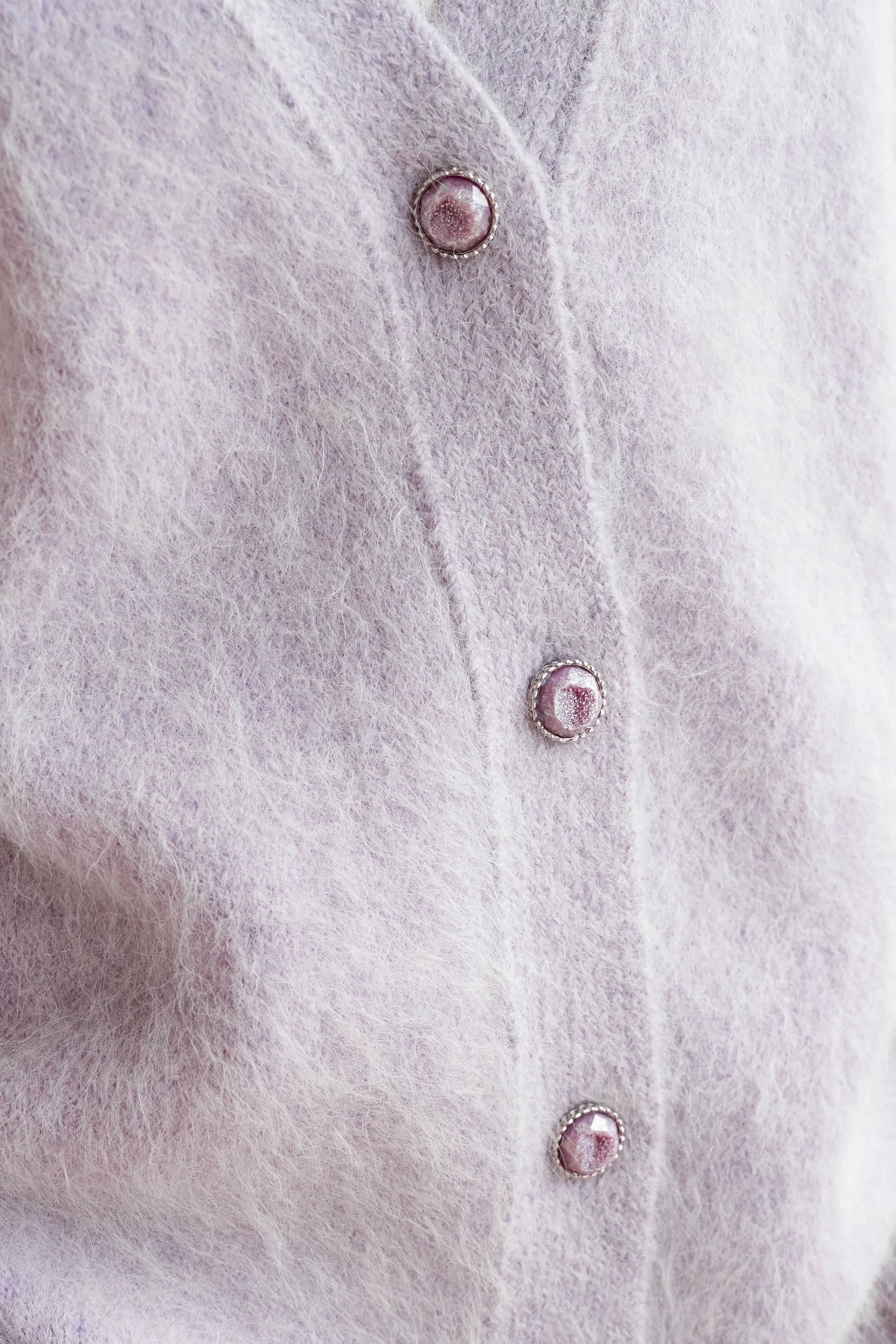 Wanted Alpaca Wool Cardigan - Purple