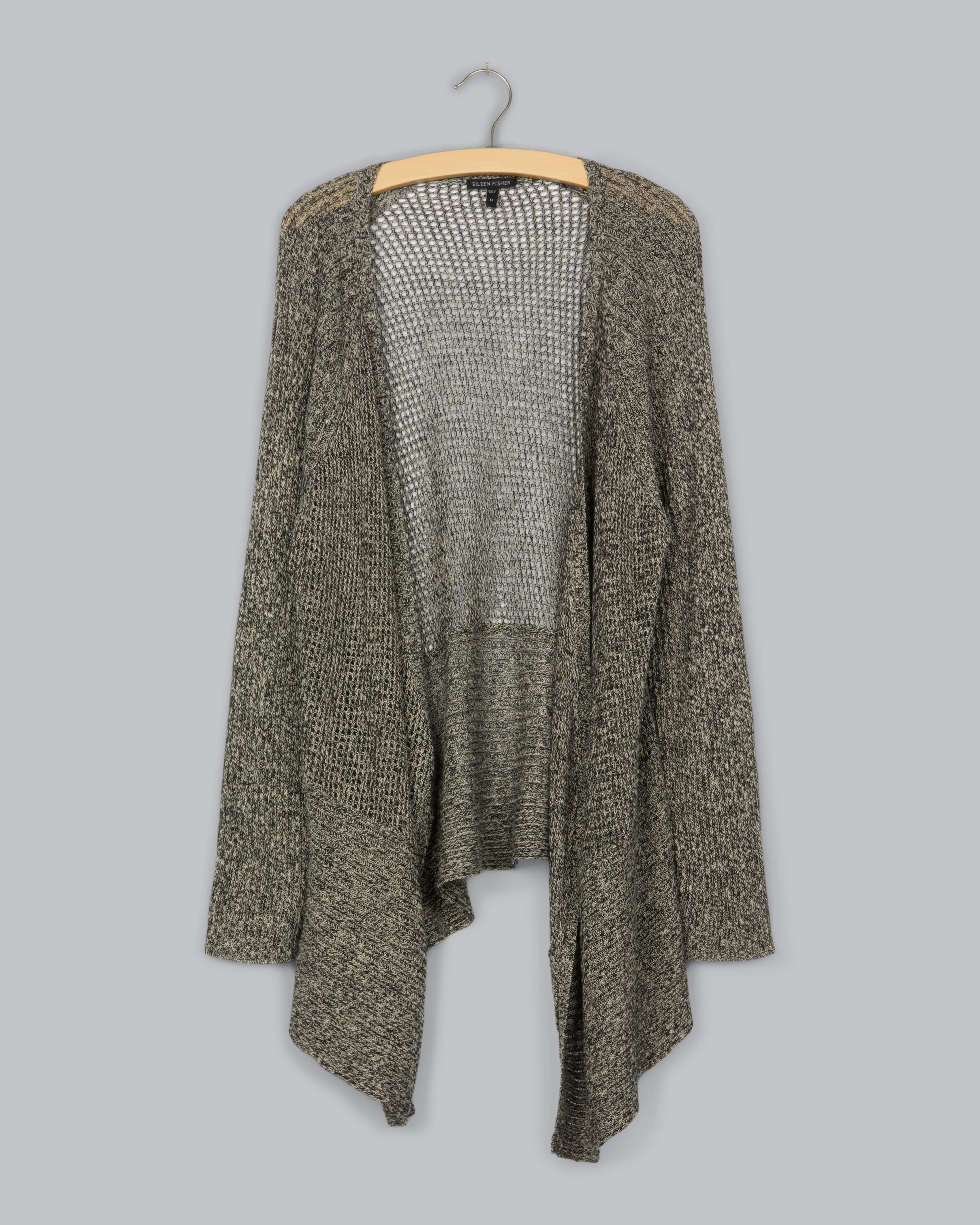 Washable Wool and Linen Box Stitch Cardigan