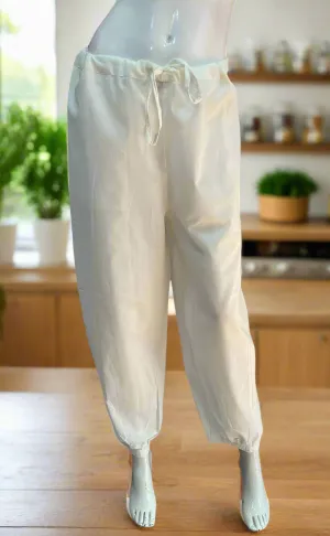 White Pathani Pants . Pure Cotton Fabric | Laces and Frills