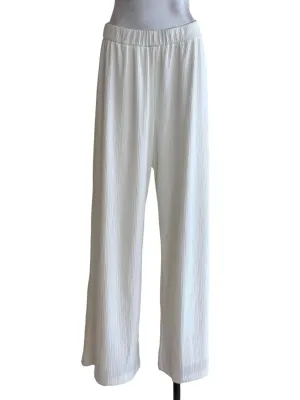 White Pleated Long Pants