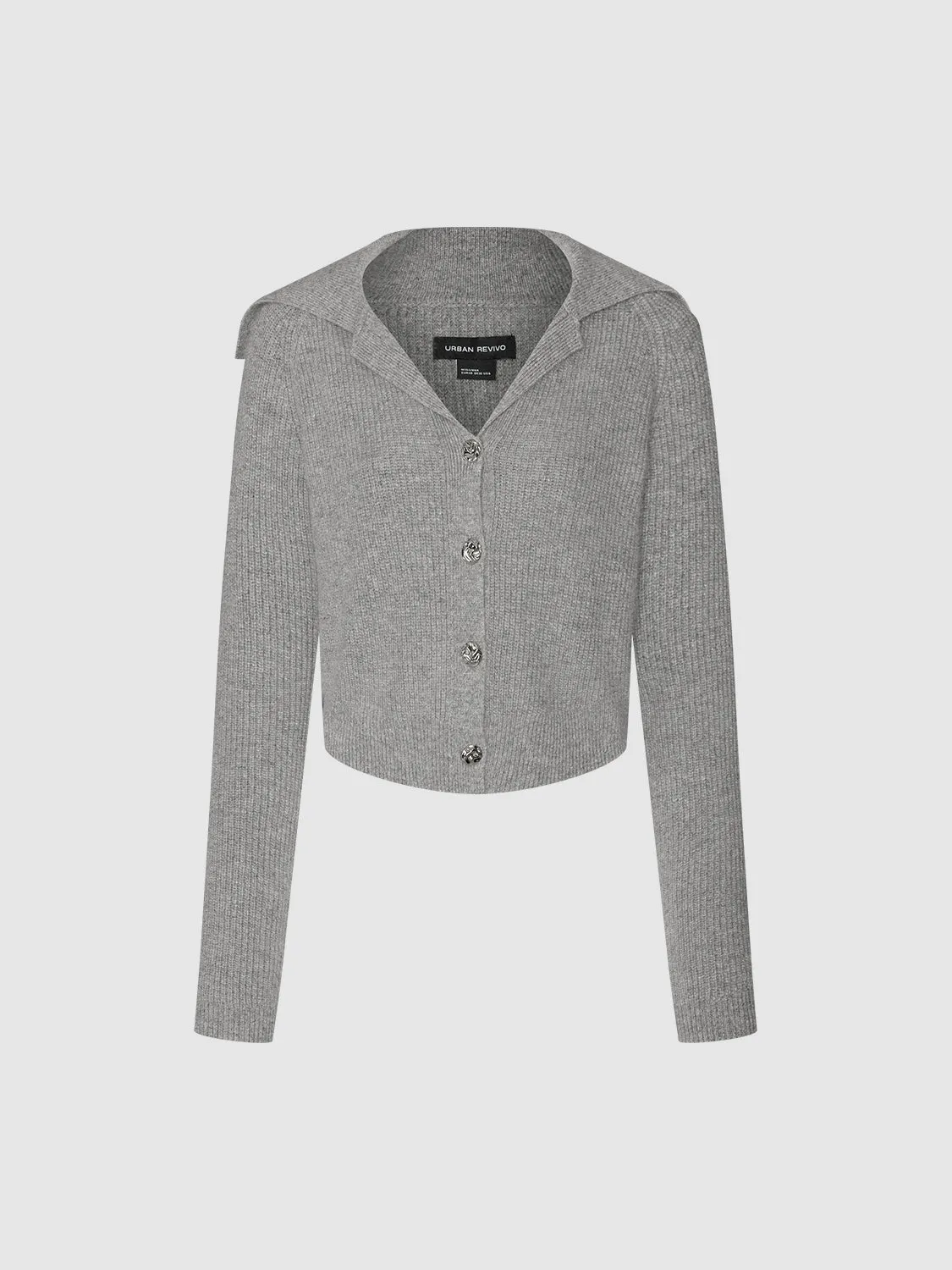 Wide Lapel Knitted Cardigans
