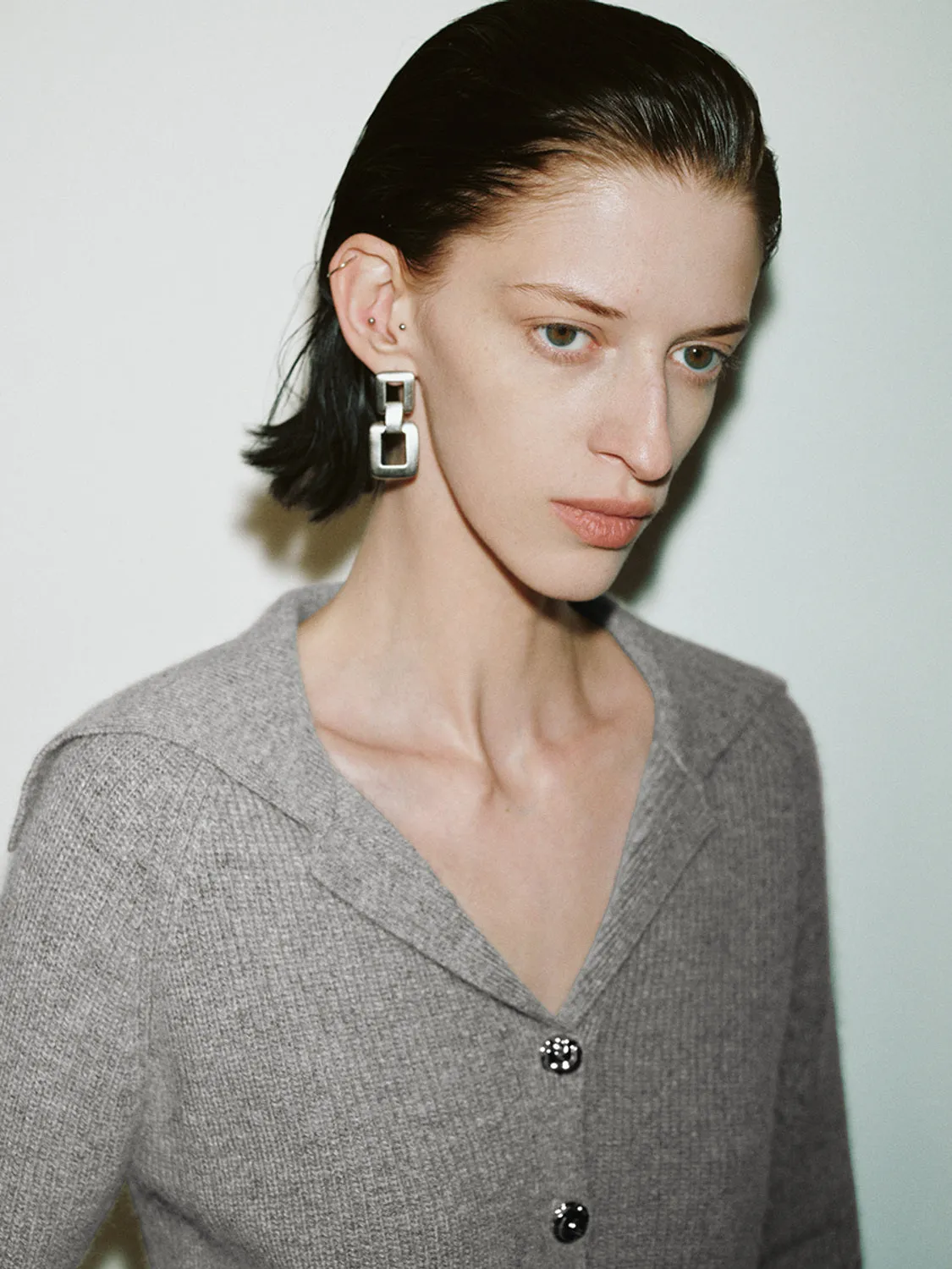 Wide Lapel Knitted Cardigans
