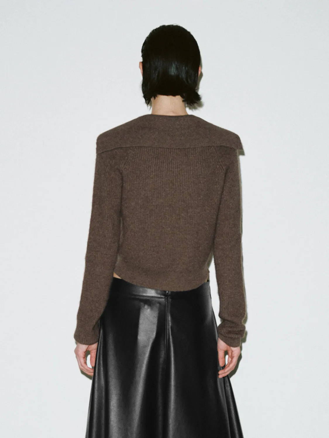 Wide Lapel Knitted Cardigans