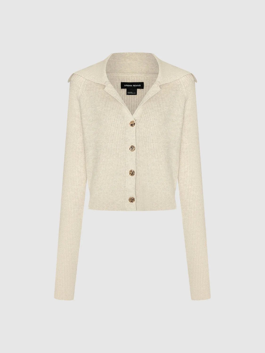 Wide Lapel Knitted Cardigans