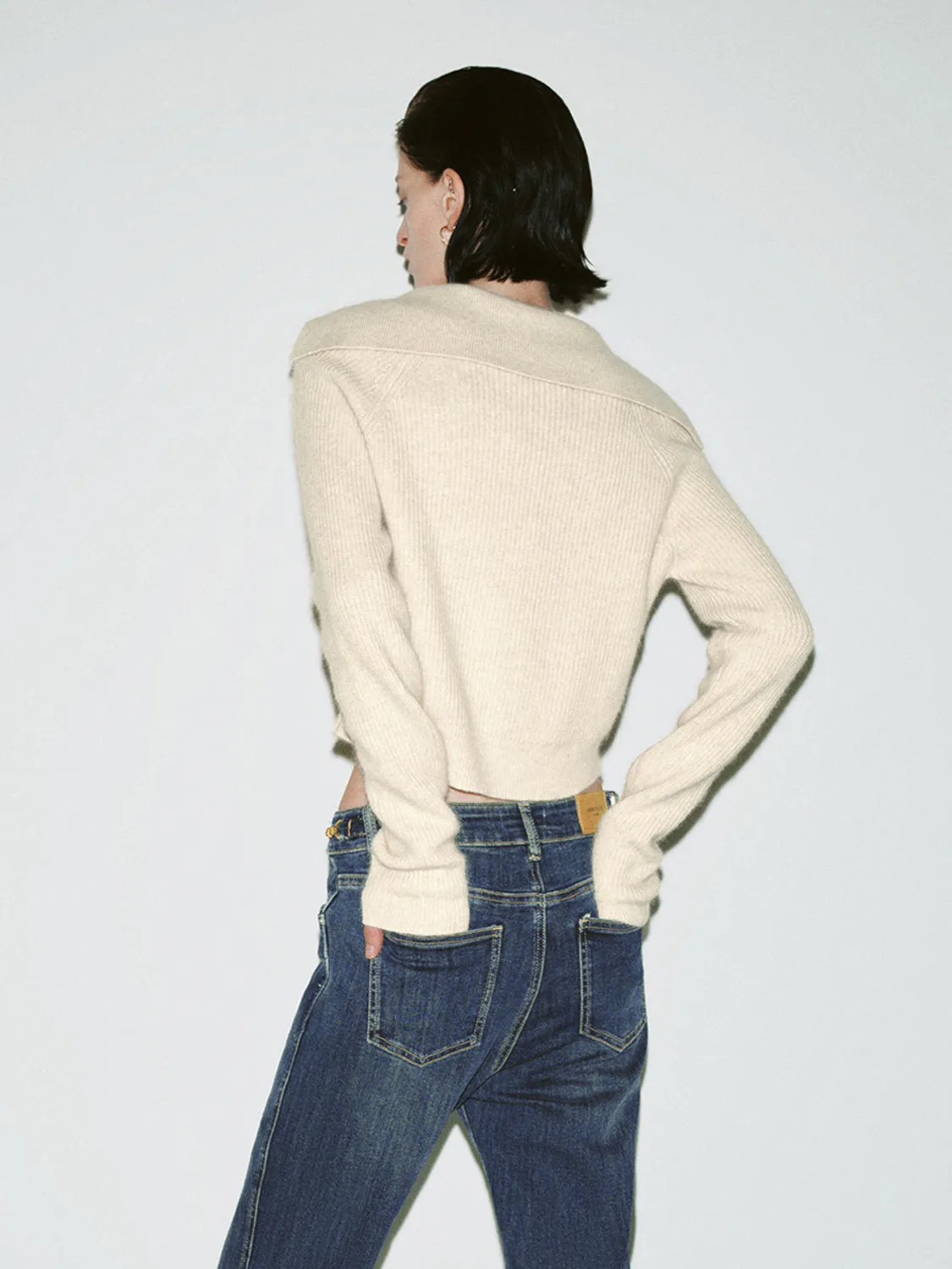 Wide Lapel Knitted Cardigans