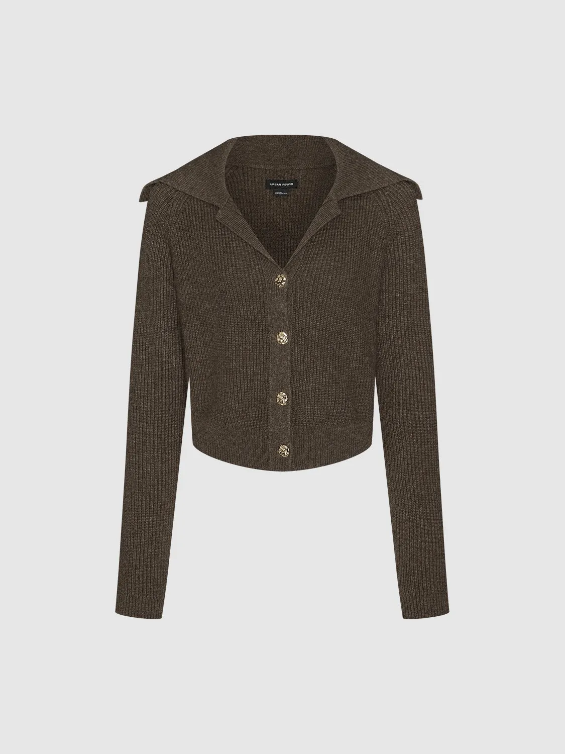 Wide Lapel Knitted Cardigans