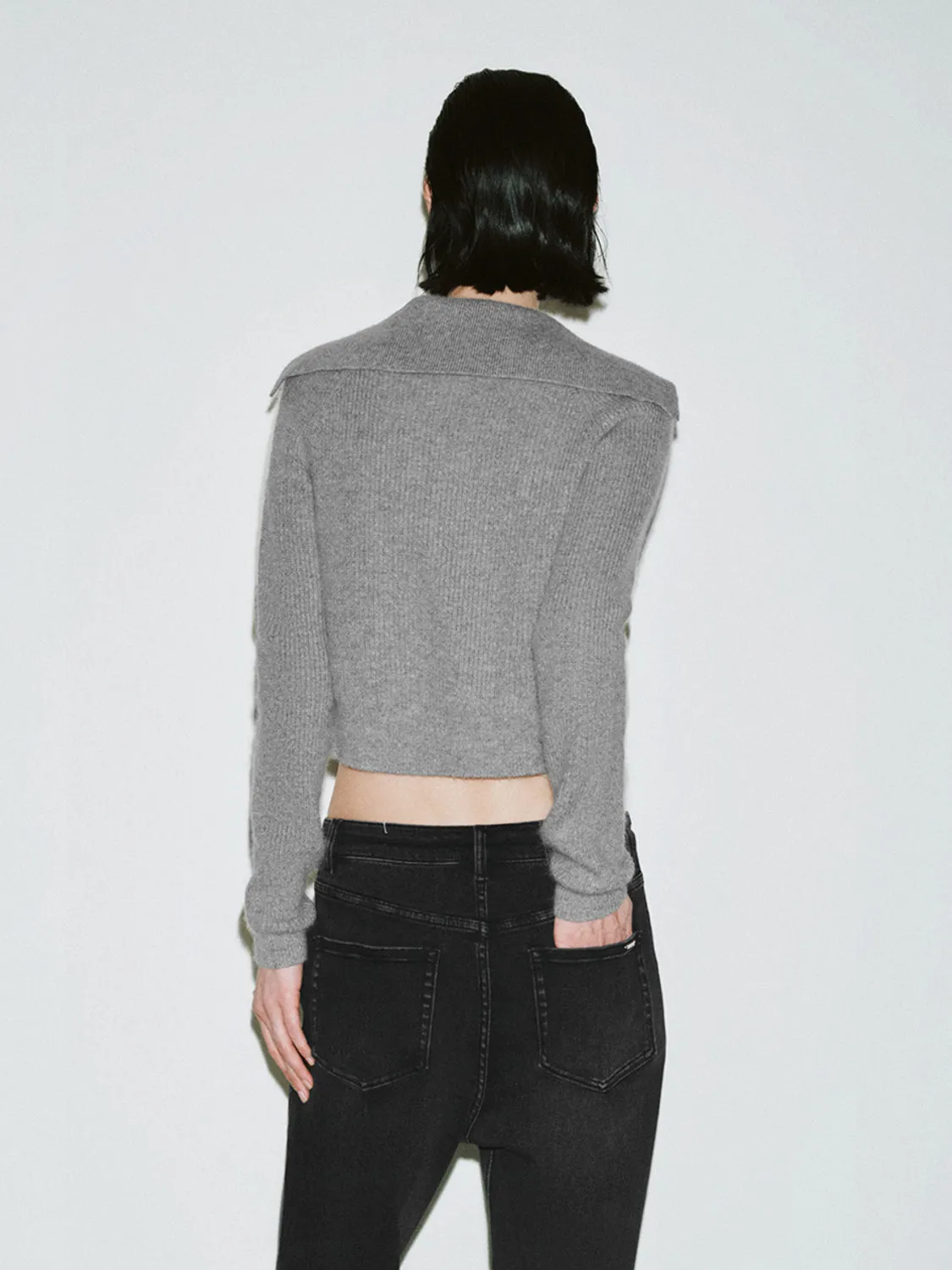Wide Lapel Knitted Cardigans