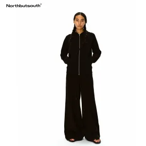 Wide-Leg Drawstring Pants