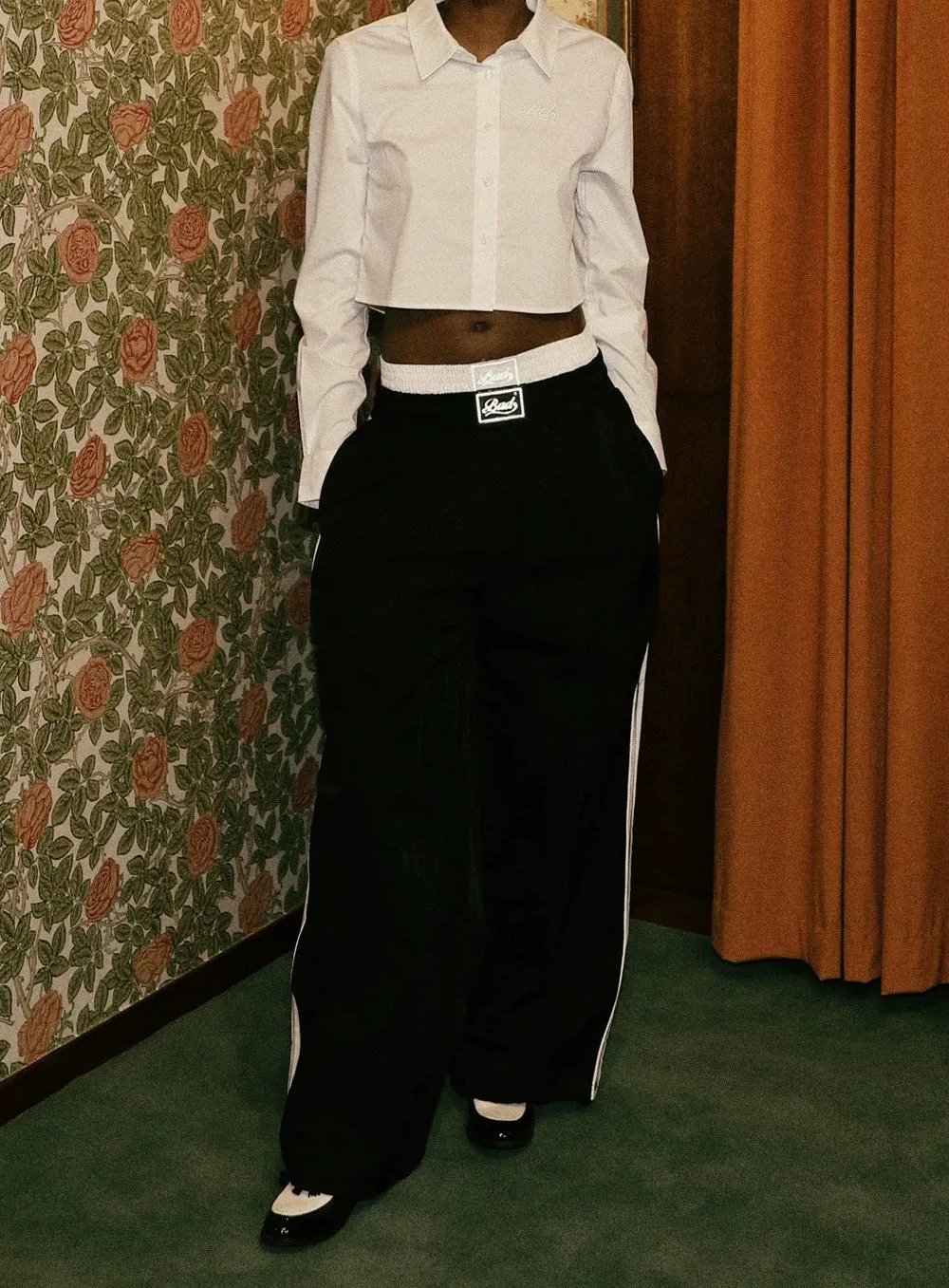 Wide-Leg Jogger Pants