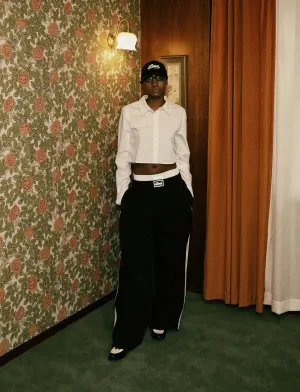 Wide-Leg Jogger Pants