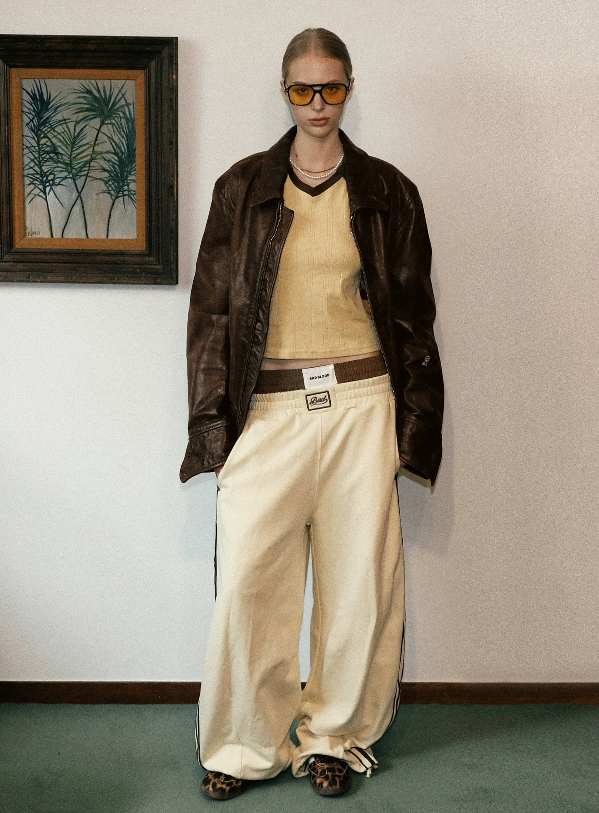Wide-Leg Track Pants