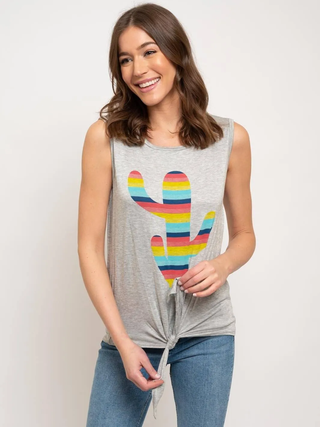 WOMEN'S CACTUC PRINT TANK TOP