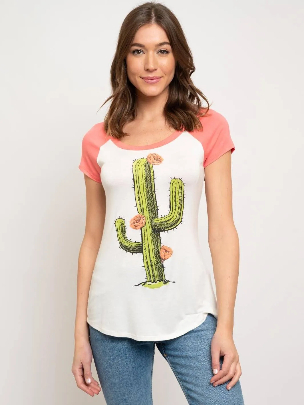 WOMEN'S CACTUS PRINT TOP