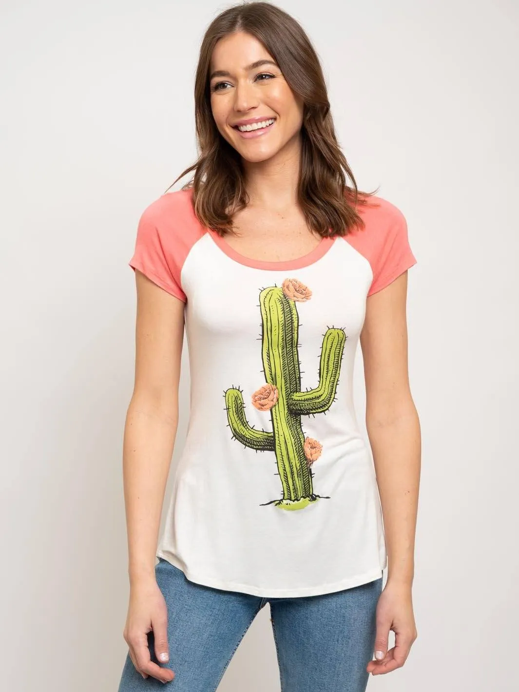 WOMEN'S CACTUS PRINT TOP