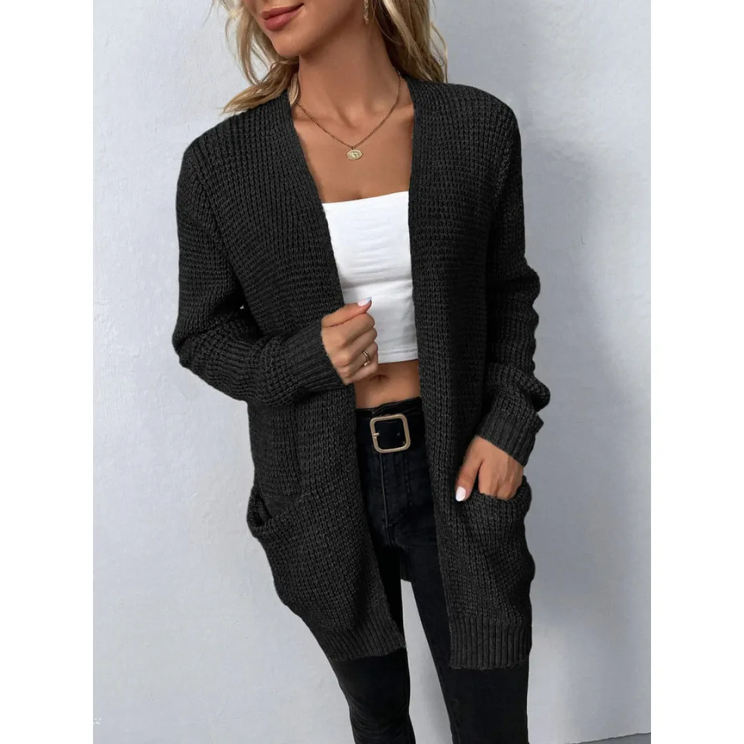 Women's Classic Warm Knitted Cardigan | Long