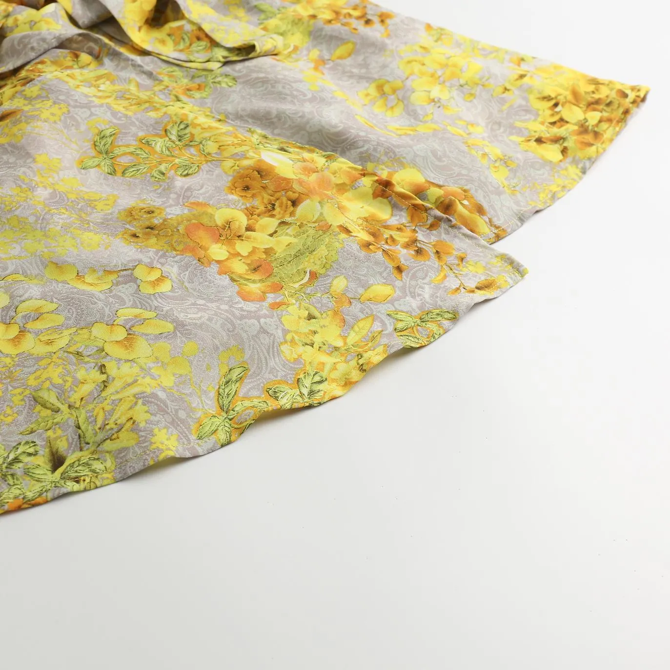 Women's Mid-Length Floral Print Tea Dress with Tie Detail