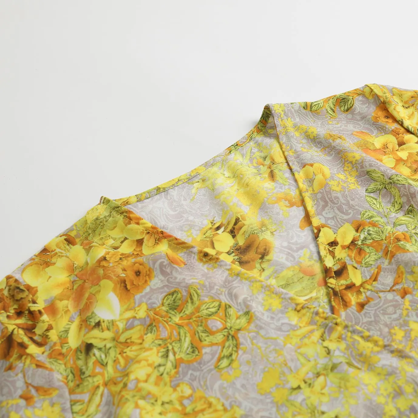 Women's Mid-Length Floral Print Tea Dress with Tie Detail