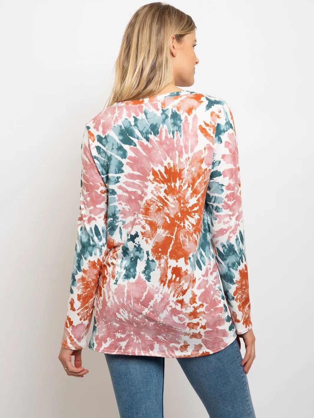WOMEN'S NET KNIT BRUSH TWISTED POINT TOP