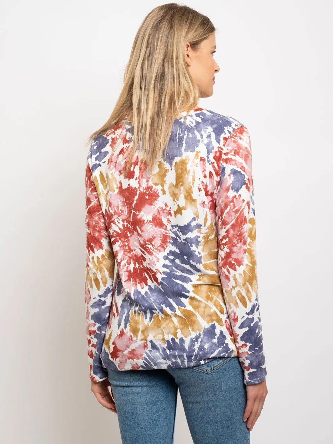 WOMEN'S NET KNIT BRUSH TWISTED POINT TOP