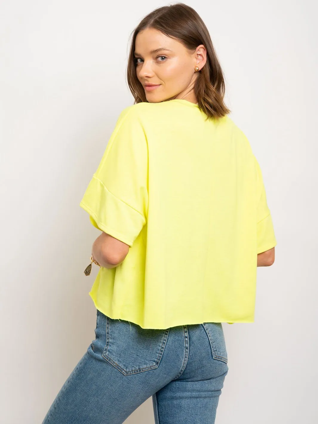WOMEN'S PALM TREE BEACH GRAPHIC PRINT TOP