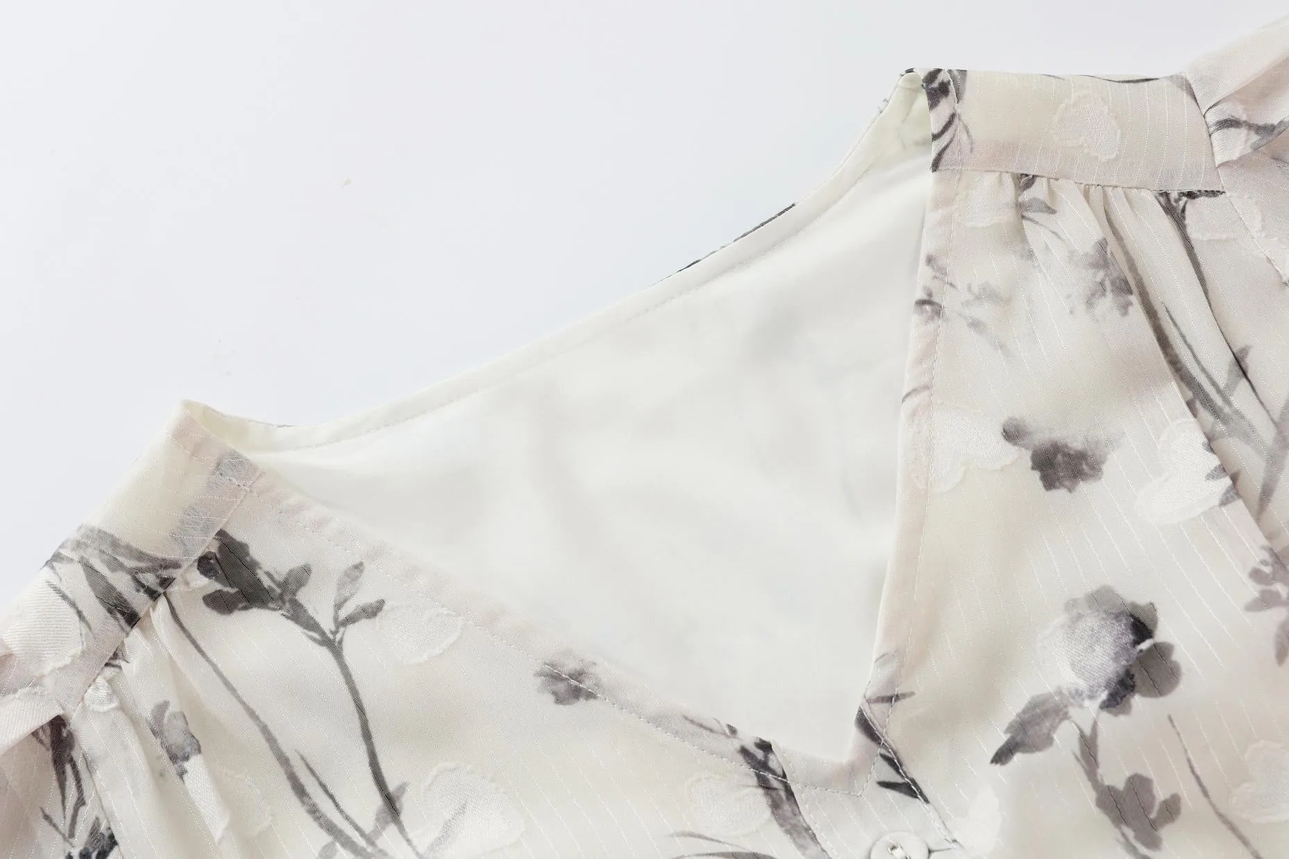 Women's Sheer Mesh Dress Featuring Beautiful Watercolor Floral Print