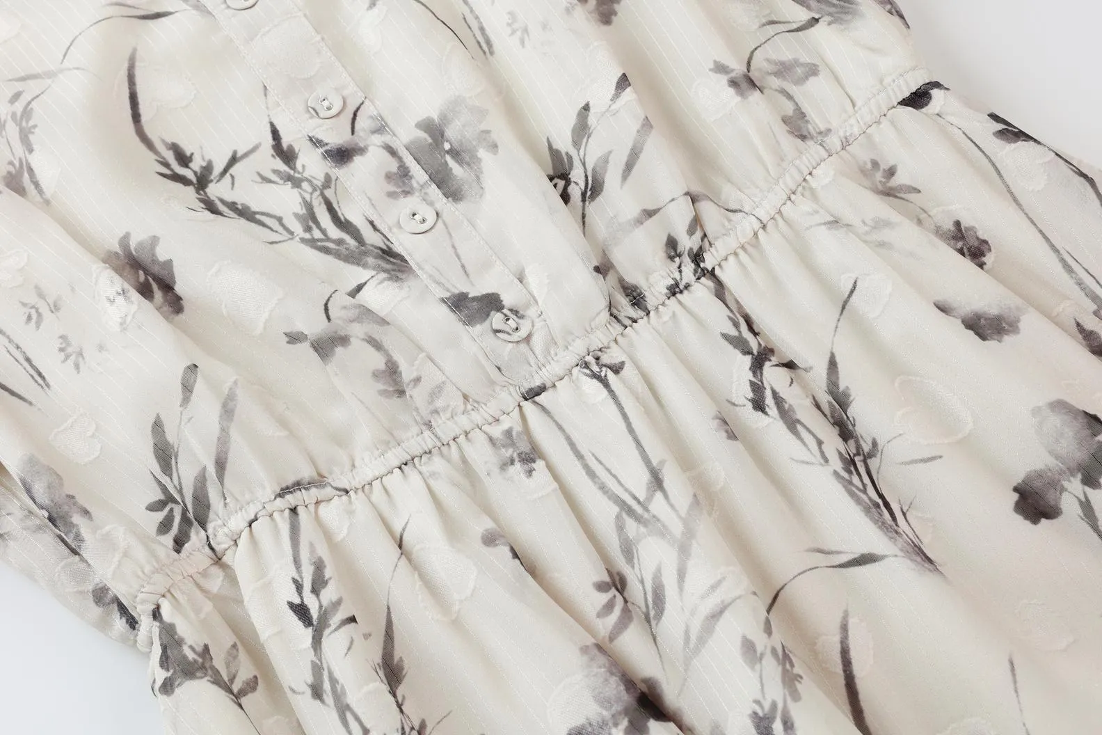 Women's Sheer Mesh Dress Featuring Beautiful Watercolor Floral Print