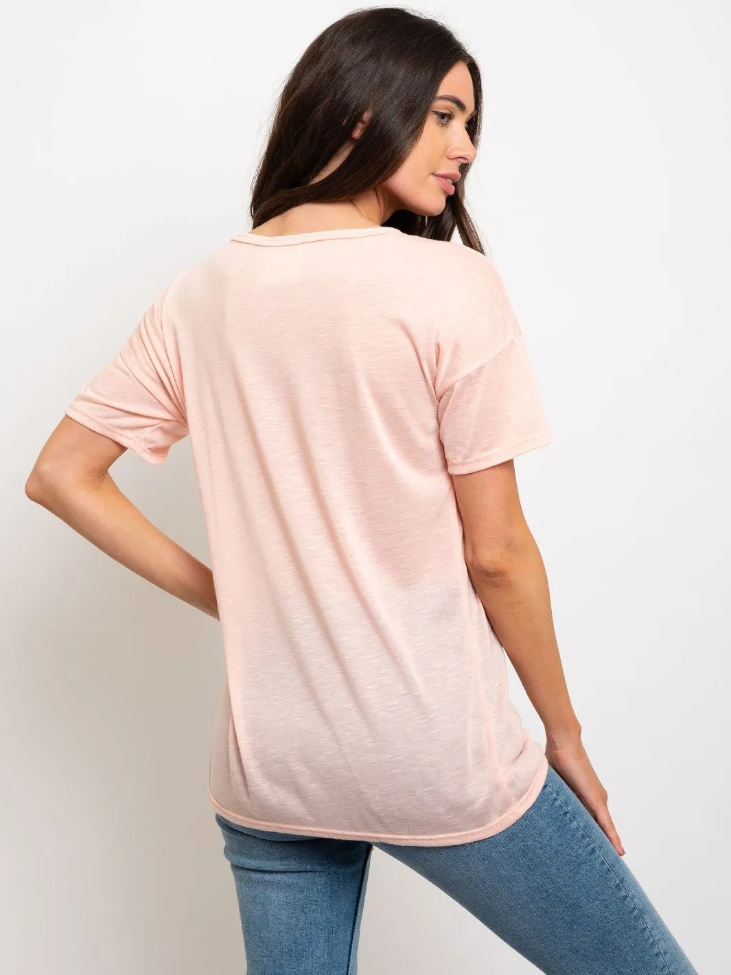 WOMEN'S SHORT SLEEVE GRAPHIC "VACATION MODE" TOP
